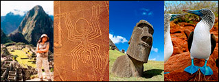 Galapagos Islands, Nazca Lines, Machu Picchu and Easter Island