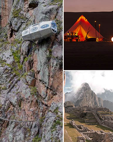 Machu Picchu, Glamping on the Ica desert, Star lodge capsules