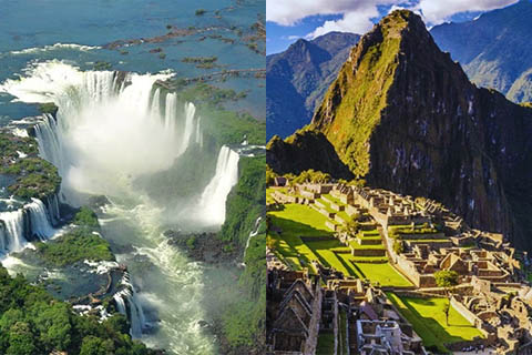 Machu Picchu and Iguazu Falls