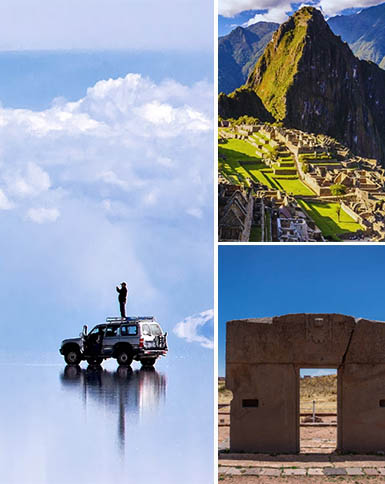 Machu Picchu, Titicaca Lake, Tiahuanco, Puma Punku